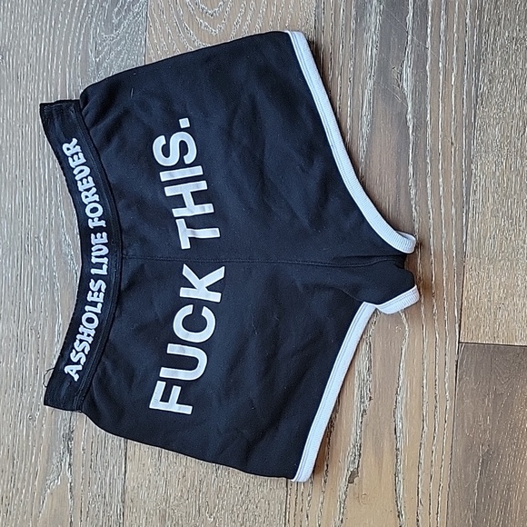 Assholes Live Forever Booty Shorts - Picture 2 of 4